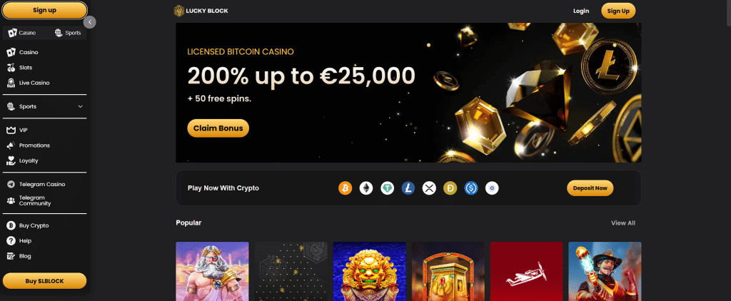 Lucky Block - crypto casinos